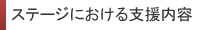 ステージにおける支援内容